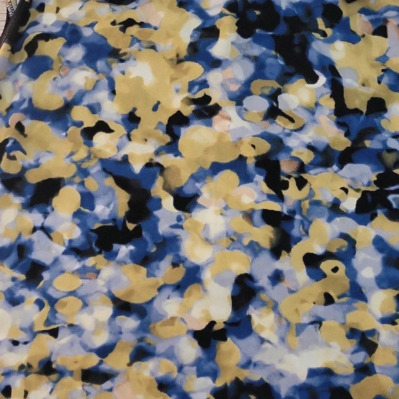 Calvin Klein Jeans Blue Yellow Abstract Dots Sleeveless Keyhole Womens Size Med - Picture 5 of 5